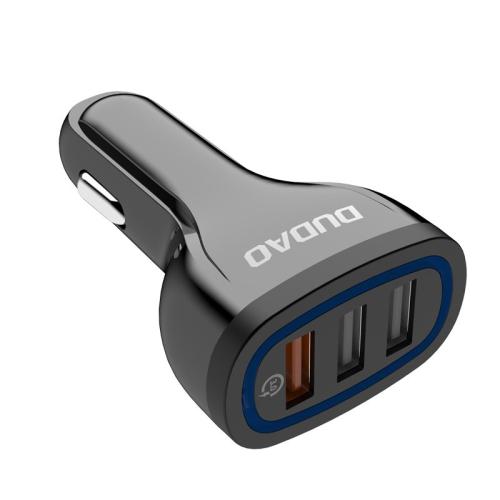 Dudao Quick Charge Smart Car Charger - Τριπλός USB Φορτιστής Αυτοκινήτου με Qualcomm Quick Charge 3.0 - 18W - Black (R7SBlack)