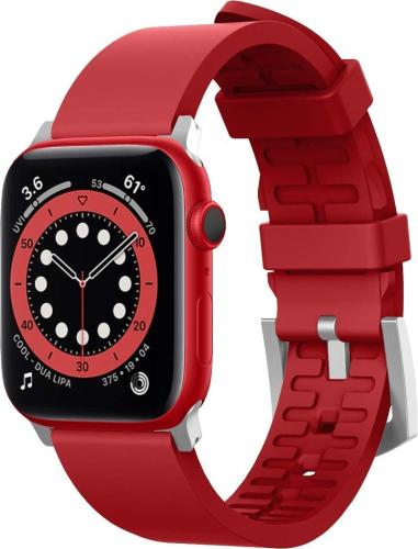Elago Fluoro Rubber Premium - Ανθεκτικό Λουράκι Apple Watch Ultra/SE/8/7/6/5/4 (49/45/44mm) - Red (EAW-BAND-44RD)