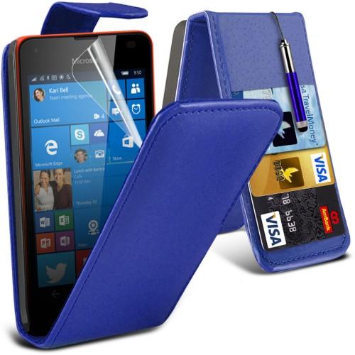 Flip Θήκη Microsoft Lumia 550 (001-116-551) Μπλε - OEM