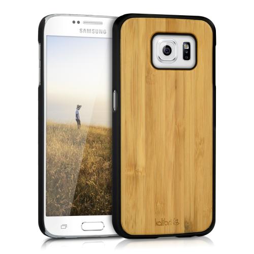Kalibri Σκληρή Ξύλινη Θήκη Samsung Galaxy S6 / S6 Duos - Premium real wood - light brown - (39055.11)