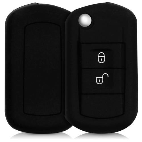 KW Θήκη κλειδιού Land Rover - Σιλικόνη - 2 κουμπιά- Black (44150.01)