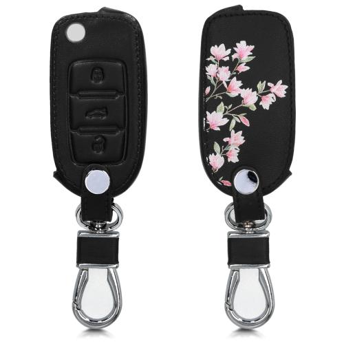KW Θήκη Κλειδιού VW Skoda Seat - 3 Κουμπιά - Light Pink / White / Black (43950.14)