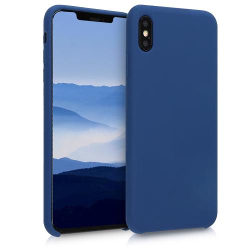 KW Θήκη Σιλικόνης iPhone XS Max - Soft Flexible Rubber Protective Cover - Navy Blue - (45909.116)
