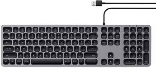 Satechi Aluminum Wired Keyboard για Mac - Ενσύρματο Πληκτρολόγιο Αλουμινίου - Space Gray (ST-AMWKM)