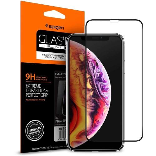 Spigen Premium Tempered Glass - Fullface Αντιχαρακτικό Γυάλινο Screen Protector iPhone 11 Pro Max / XS Max (065GL25232)