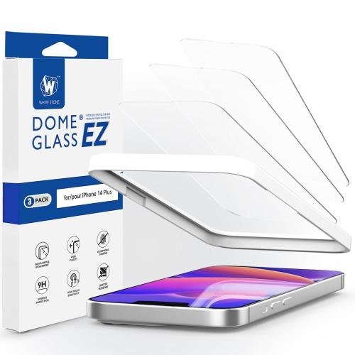 Whitestone Dome Glass EZ - Full Cover Tempered Glass Αντιχαρακτικό Γυαλί Οθόνης Apple iPhone 14 Plus - 3 Τεμάχια (8809365407187)