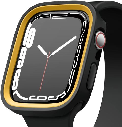 Elago Θήκη Duo Case Apple Watch SE/8/7/6/5/4 (45/44mm) - Black / Yellow (EAW45DUO-BKYE)