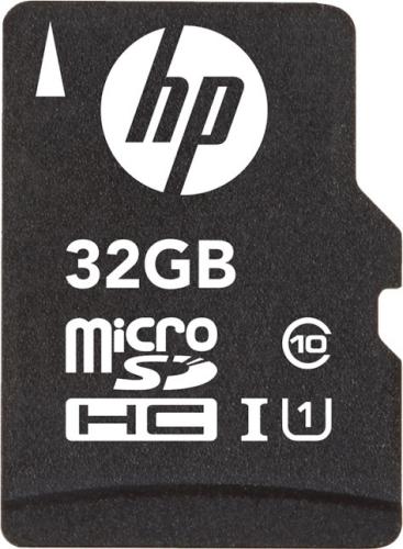 HP Κάρτα Μνήμης MicroSD 32GB Class 10 U1 με Αντάπτορα SDHC / SDXC - 2 Έτη Εγγύηση (SDU32GBHC10HP-EF)