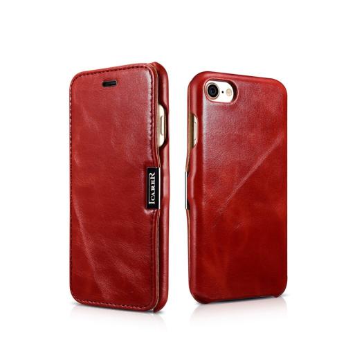 iCarer Vintage Series Side-Open Δερμάτινη Θήκη Apple iPhone SE 2022 / 2020 / 8 / 7 - Red (11277)
