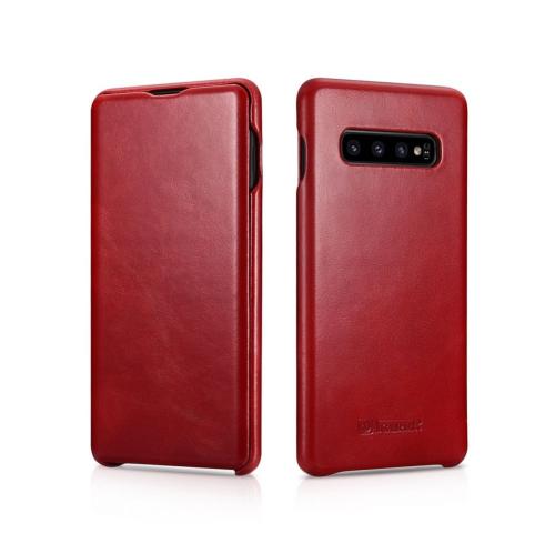 iCarer Vintage Series Side-Open Δερμάτινη Θήκη Samsung Galaxy S10 - Red (RS99205-RD)