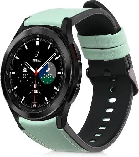 KW Δερμάτινο Λουράκι με Σιλικόνη - Samsung Galaxy Watch 4 / Classic 4 - Pastel Green (56176.176)