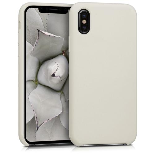KW Θήκη Σιλικόνης Apple iPhone X - Soft Flexible Rubber Protective Cover - Beige (42495.11)