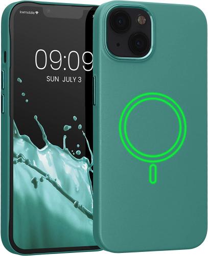 KWmobile Θήκη MagSafe Σιλικόνης Apple iPhone 13 - Soft Flexible Rubber Cover - Emerald Green (58247.142)