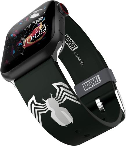 MobyFox Marvel - Universal Λουράκι Σιλικόνης για Όλα τα Apple Watch & Smartwatches (22mm) με 20 Digital Watch Faces για iOS - Venom Insignia (810083250793)