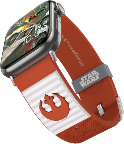 MobyFox Star Wars - Universal Λουράκι Σιλικόνης για Όλα τα Apple Watch & Smartwatches (22mm) με 20 Digital Watch Faces για iOS - Rebel Squadron 3D (810083251554)