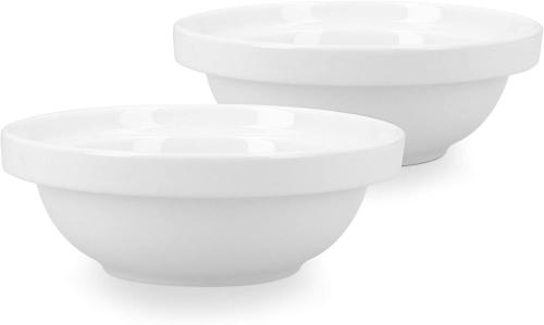 Navaris Replacement Bowls - Σετ με 2 Κεραμικά Μπολ Αντικατάστασης Φαγητού και Νερού για Βάση Navaris 50533.01 για Κατοικίδια - 600ml - White (51398.04)