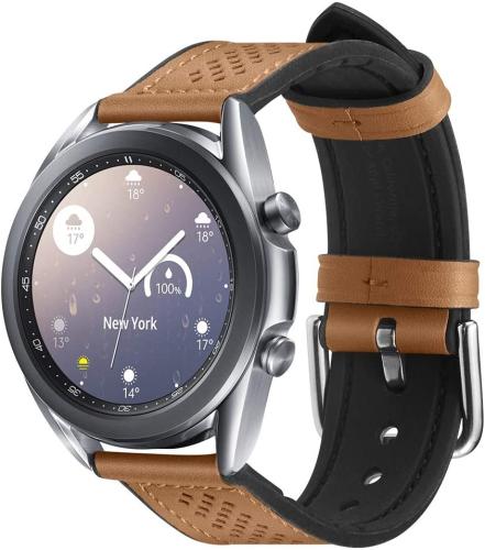 Spigen Retro Fit Δερμάτινο Λουράκι (20mm) Samsung Galaxy Watch 3 41mm - Brown (AMP00695)