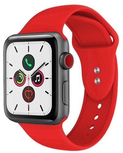 Crong Liquid Λουράκι Premium Σιλικόνης Apple Watch Ultra/SE/8/7/6/5/4 (49/45/44mm) - Red (CRG-44LQB-RED)