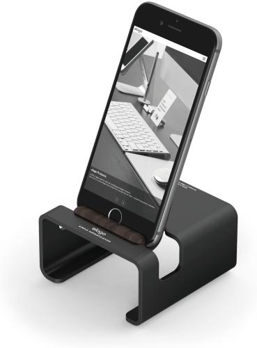 Elago M5 Stand - Βάση από Αλουμίνιο και Ξύλο για Smartphones - Black (EST-M3-BK)
