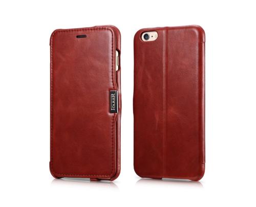 iCarer Vintage Series Side-Open Δερμάτινη Θήκη iPhone 6 Plus/6S Plus - Red (10062)