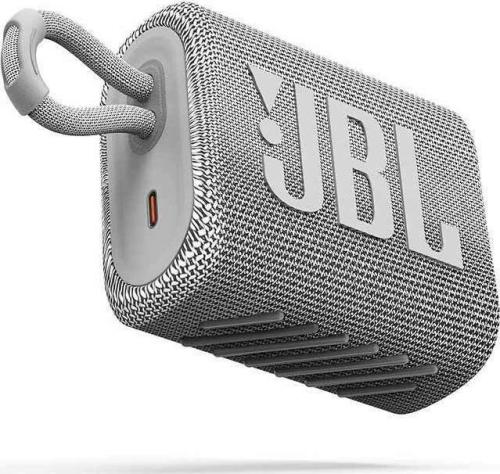 JBL Go3 Bluetooth Speaker - Αδιάβροχο Ασύρματο Ηχείο - White (JBLGO3WHT)