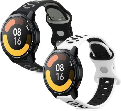 KW Λουράκι Σιλικόνης (22mm) Xiaomi Watch S1 / S1 Active / Mi Watch Sport / Watch Color - 2 Τεμάχια - Black / Grey / White / Black (58994.01)