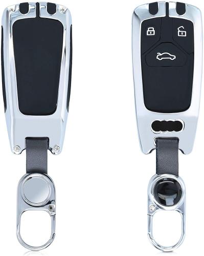 KW Μεταλλική Θήκη Κλειδιού Audi - 3 Κουμπιά - Keyless Go - Silver (54421.35)