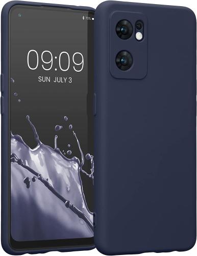 KWmobile Soft Slim Flexible Rubber Cover with Camera Protector - Θήκη Σιλικόνης Oppo Find X5 Lite με Πλαίσιο Κάμερας - Blueberry (57633.186)