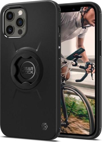 Spigen Gearlock Bike Mount Case GCF131 - Θήκη Apple iPhone 12 / 12 Pro - Συμβατή με Βάσεις Bike Mount - Black (ACS01588)