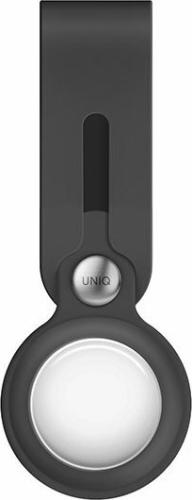 Uniq Vencer Loop - Σετ Θήκη / Μπρελόκ Premium Σιλικόνης και Μεμβράνη Προστασίας Apple AirTag - Charcoal Dark Grey (UNIQ-AIRTAG-VENDGRY)