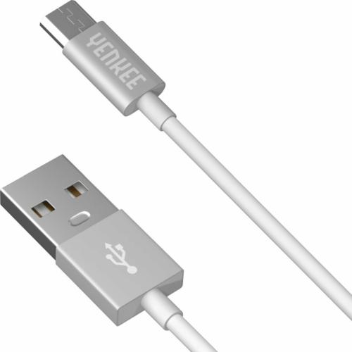 Yenkee Καλώδιο Φόρτισης και Μεταφοράς Δεδομένων USB-A σε MicroUSB - 200cm - White (YCU222WSR)