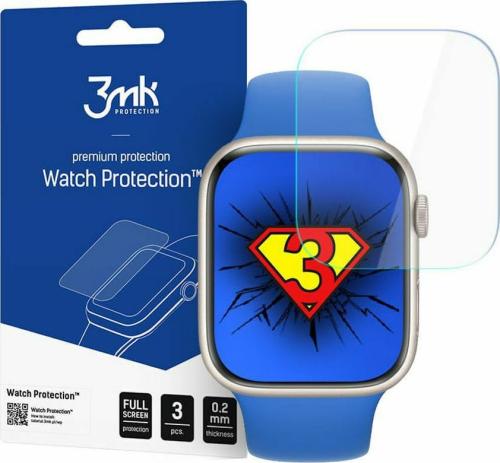 3MK ARC Screen Protector - Μεμβράνη Προστασίας Οθόνης Apple Watch 8 / 7 45mm - 3 Τεμάχια (5903108443722)
