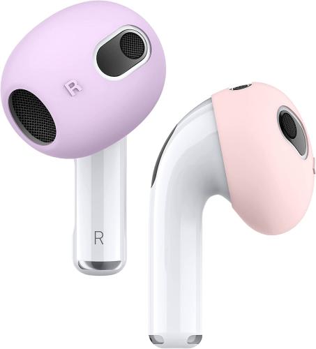 Elago Ear Tips Cover - Αντιολισθητικά Καλύμματα Premium Σιλικόνης Apple AirPods 3rd Gen - Lovely Pink / Lavender - 2 Τεμάχια (EAP3-PADSM-LPKLV)