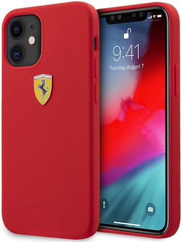 Ferrari On Track Collection - Θήκη Σιλικόνης Apple iPhone 12 mini - Red (FESSIHCP12SRE)