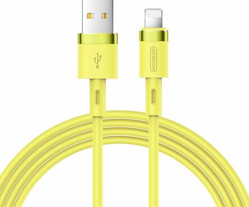 Joyroom Liquid Silicone Cable S-1224N2 - Καλώδιο Φόρτισης και Μεταφοράς Δεδομένων 2.4A - USB 2.0 σε Lightning - 120cm - Yellow (6941237171115)