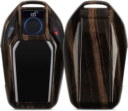 KW Σκληρή Θήκη Κλειδιού BMW - 3 Κουμπιά - Display Car Key - Woodgrain Brown (49672.03)