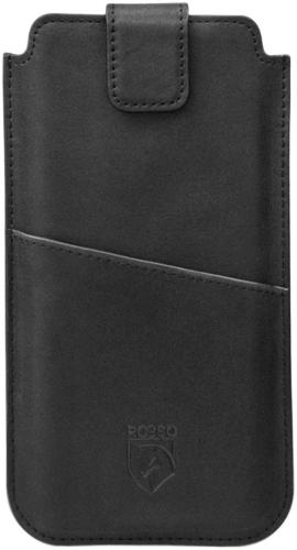 Rosso Deluxe Select Insert Case - Universal Δερμάτινη Θήκη για Smartphones / Κινητά - 14 x 7 cm - Black (8719246130120)