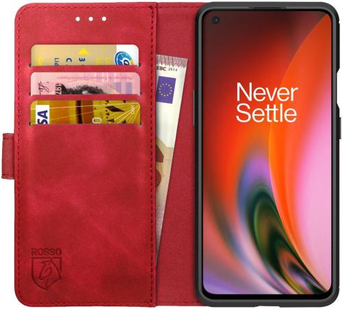 Rosso Element PU Θήκη Πορτοφόλι OnePlus Nord 2 5G - Red (8719246326462)