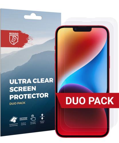 Rosso Ultra Clear Screen Protector - Μεμβράνη Προστασίας Οθόνης - Apple iPhone 14 Plus - 2 Τεμάχια (8719246369704)