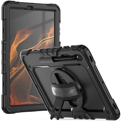 Tech-Protect Ανθεκτική Θήκη Solid 360 με Λαβή / Backstand / Ζώνη Μεταφοράς - Samsung Galaxy Tab S8 Plus / S7 Plus / S7 FE 12.4