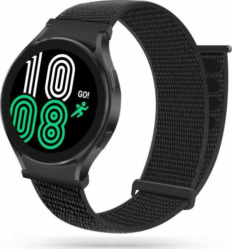 Tech-Protect Nylon Λουράκι - Samsung Galaxy Watch 5 / 5 Pro / Watch 4 / Classic 4 (46/45/44/42/40mm) - Black (9589046919237)