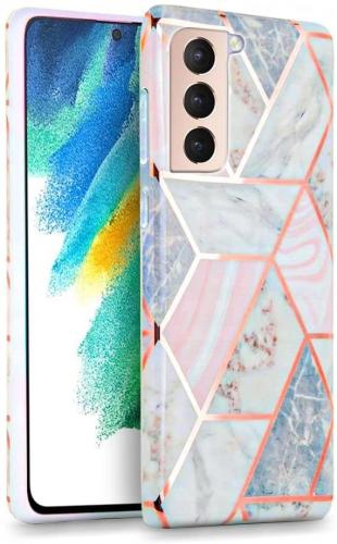 Tech-Protect Θήκη Σιλικόνης Marble - Samsung Galaxy S21 FE 5G - Pink (6216990212512)