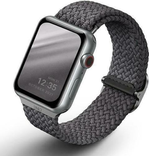 Uniq Aspen Braided Band - Premium Πλεκτό Λουράκι Apple Watch Ultra/SE/8/7/6/5/4 (49/45/44mm) - Grey (UNIQ-44MM-ASPGRY)