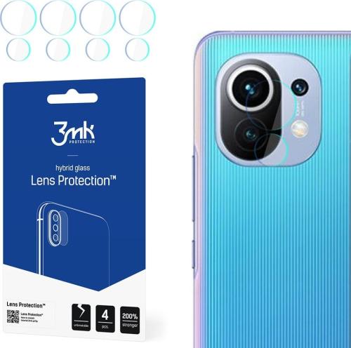 3MK Hybrid Glass Camera Protector - Αντιχαρακτικό Υβριδικό Προστατευτικό Γυαλί για Φακό Κάμερας Xiaomi Mi 11 - 4 Τεμάχια (5903108360173)
