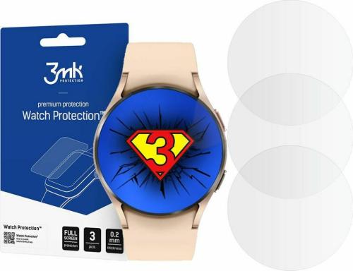 3MK Premium Flexible Glass - Αντιχαρακτικό Υβριδικό Προστατευτικό Γυαλί - Samsung Galaxy Watch 4 40mm - 0.2mm - 3 Τεμάχια (5903108434799)