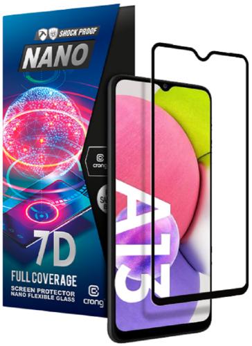 Crong 7D Nano Flexible Glass - Fullface Αντιχαρακτικό Υβριδικό Γυαλί Οθόνης Samsung Galaxy A13 5G - Black - 0.3mm (CRG-7DNANO-SGA13)