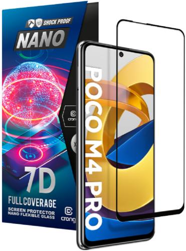 Crong 7D Nano Flexible Glass - Fullface Αντιχαρακτικό Υβριδικό Γυαλί Οθόνης Xiaomi Poco M4 Pro 5G - Black - 0.3mm (CRG-7DNANO-PCM4P)