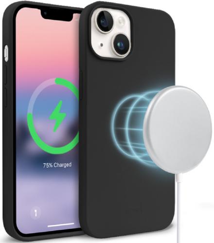 Crong Color Magnetic Θήκη MagSafe Premium Σιλικόνης Apple iPhone 14 Plus - Black (CRG-COLRM-IP1467-BLK)