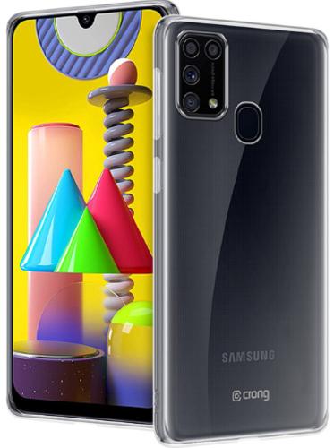 Crong Slim Διάφανη Θήκη Σιλικόνης Samsung Galaxy M31 - 0.8mm - Clear (CRG-CRSLIM-SGM31-TRS)