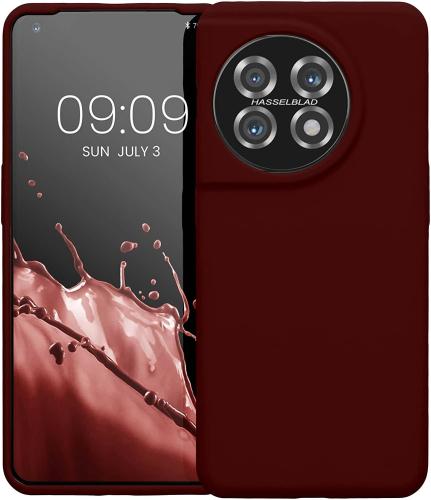 KWmobile Soft Flexible Rubber Cover - Θήκη Σιλικόνης OnePlus 11 - Tawny Red (60787.190)